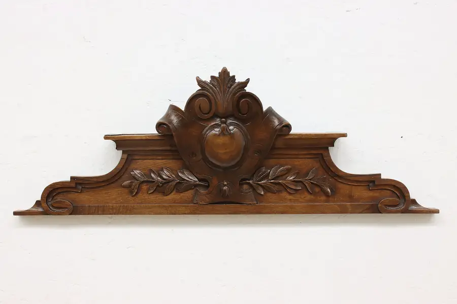 Photo of French Antique Carved Walnut Architectural Salvage Crest
