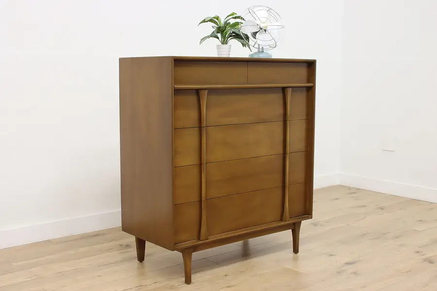 Photo of Midcentury Modern Vintage Mahogany Tall Dresser or Chest