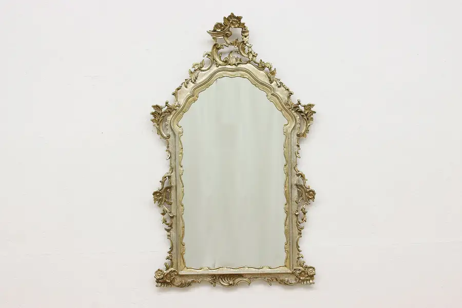 Photo of Rococo Design Antique Gilt Carved Italian Boudoir Mirror