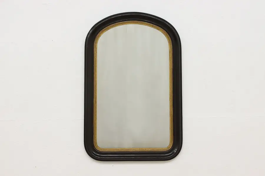 Photo of Victorian Antique Grain Painted or Hall Wall Mirror 40"