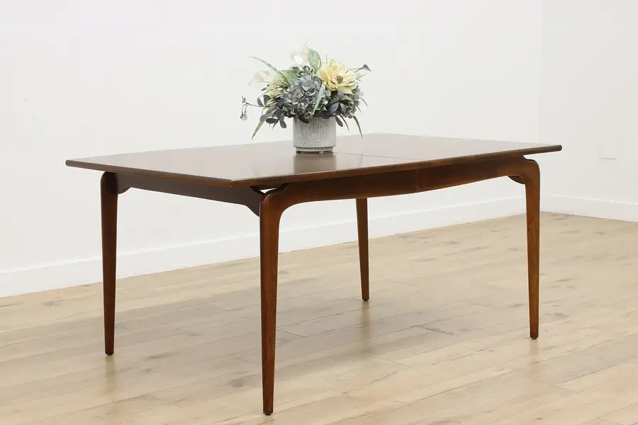 Photo of Midcentury Modern Vintage Walnut Dining Table 2 Leaves, Lane