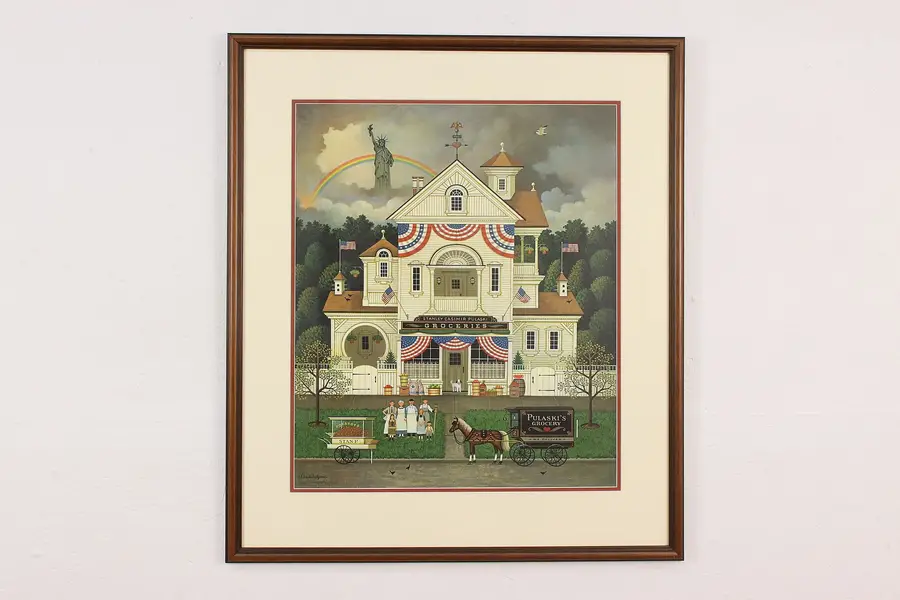 Photo of American Immigrants Vintage Art Print Charles Wysocki 31.5"