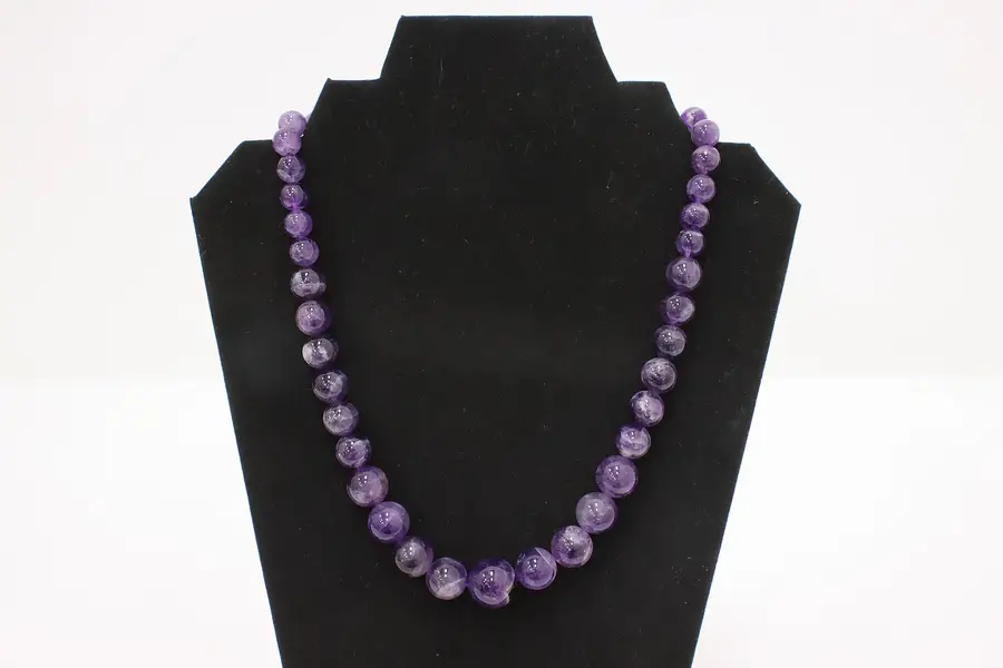 Photo of Amethyst Beaded Gemstone 20" Necklace