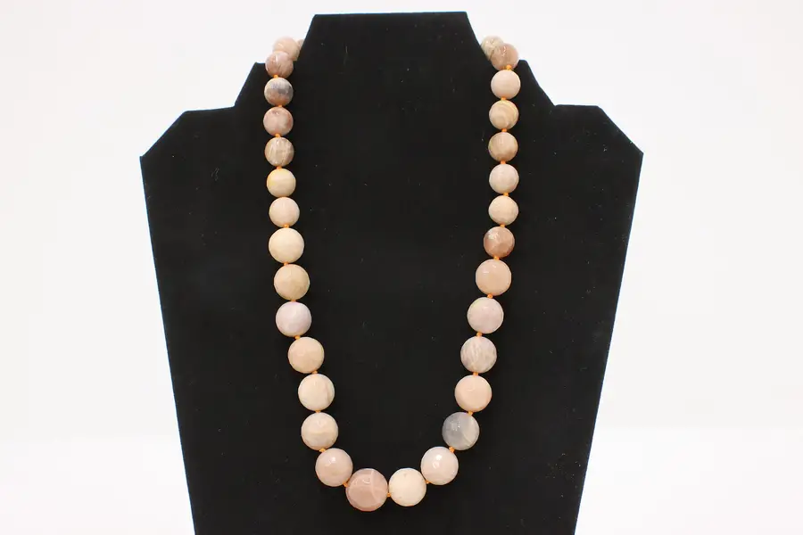 Photo of Peach Moonstone Beaded Gemstone 20" Necklace