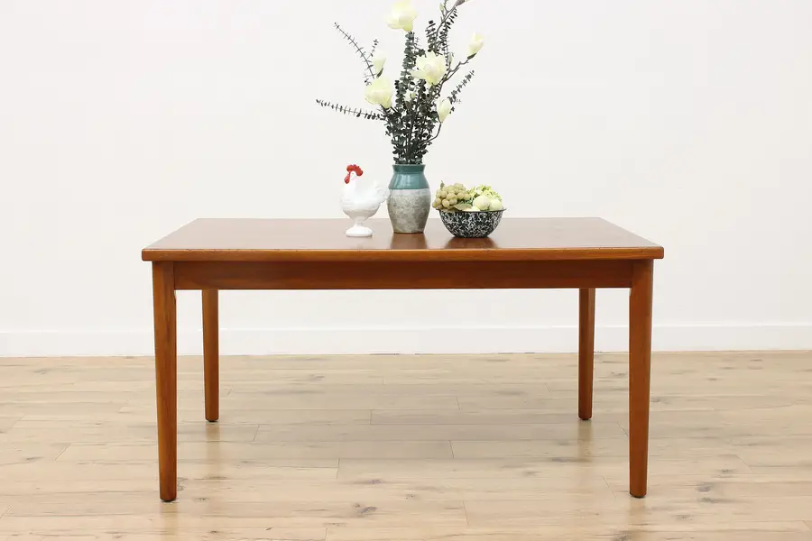 Photo of Midcentury Modern Vintage Teak 8' Dining Table, 2 Leaves