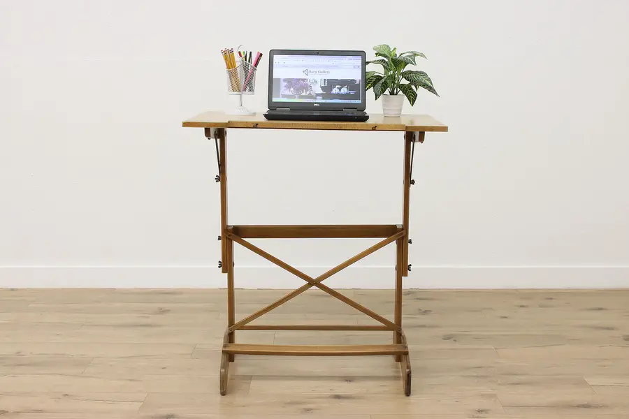 Photo of Farmhouse Industrial Vintage Artist Drafting Desk or Island