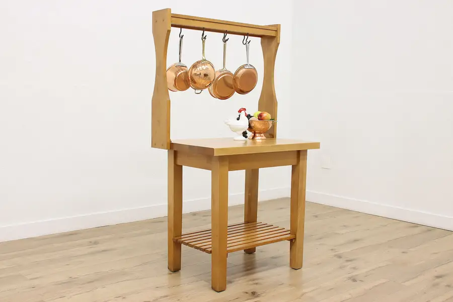 Photo of Farmhouse Vintage Maple Kitchen Garden or Crafting Workbench