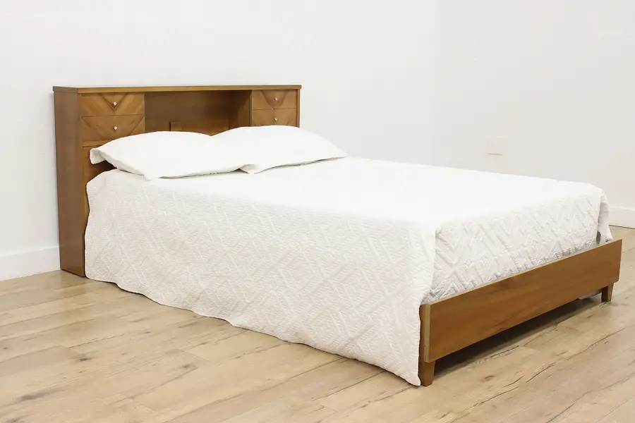 Photo of Midcentury Modern 1960s Vintage Full Size Bookcase Bed