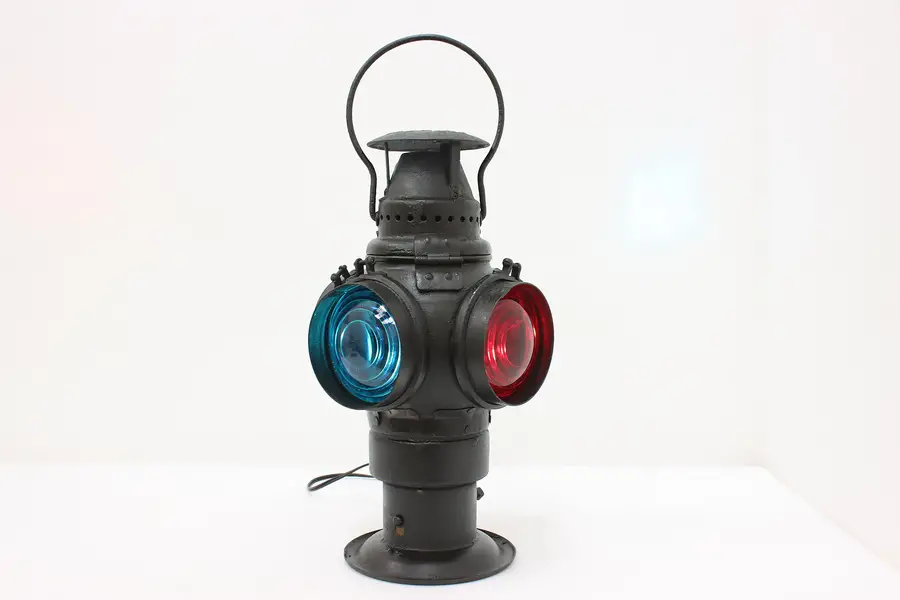 Photo of Industrial Antique Railroad Salvage Switch Lantern, Adlake