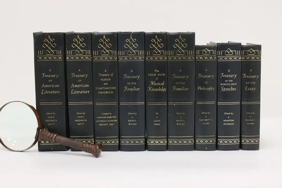 Photo of Set of 9 Vintage Grolier Literature History Treasury Books