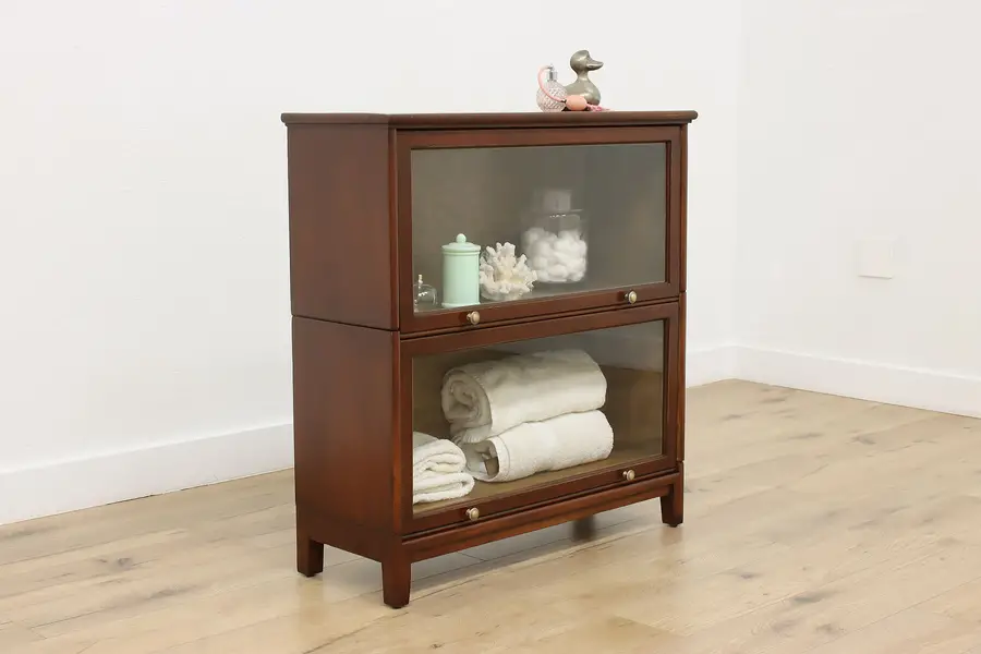 Photo of Traditional Antique Birch 2 Stack Bookcase or Bath Cabinet