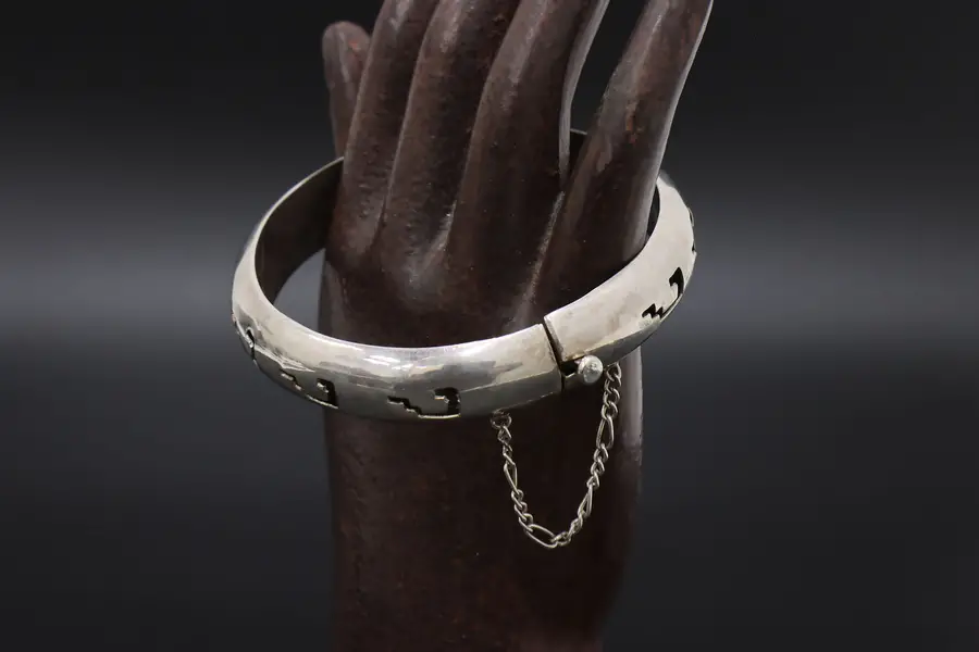 Photo of Mexican Pierced Stainless Steel 7.5" Bracelet