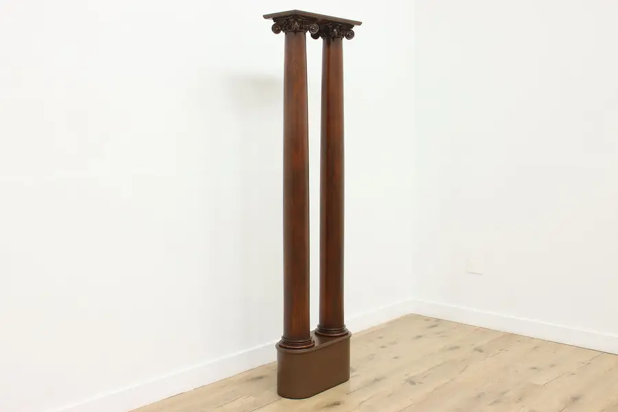 Photo of Classical Architectural Salvage Antique Pine Columns & Stand