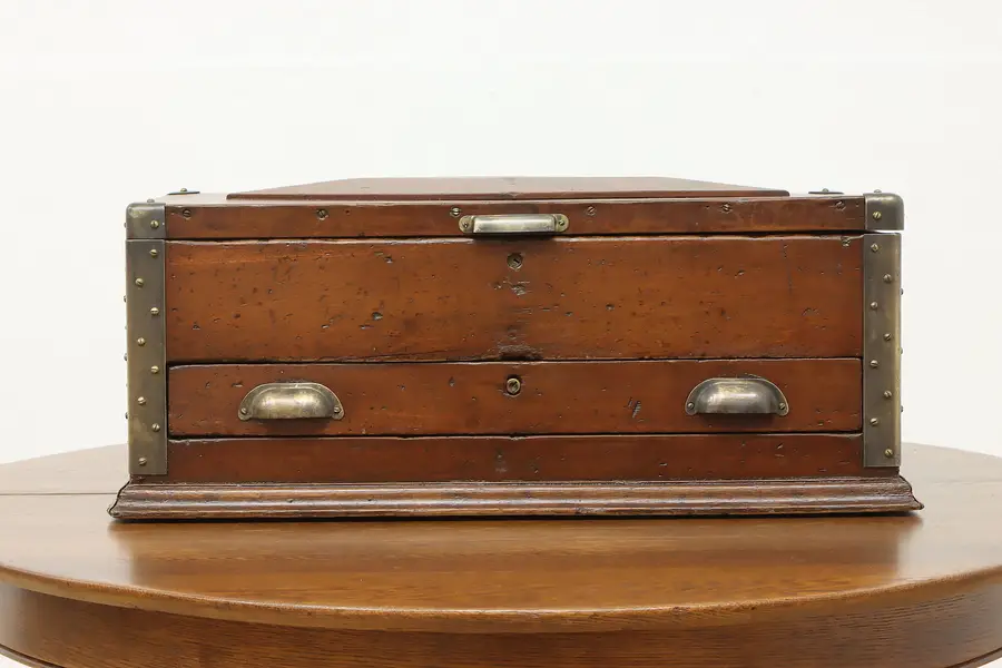 Photo of Farmhouse Antique Carpenter Tool Box or Storage Chest