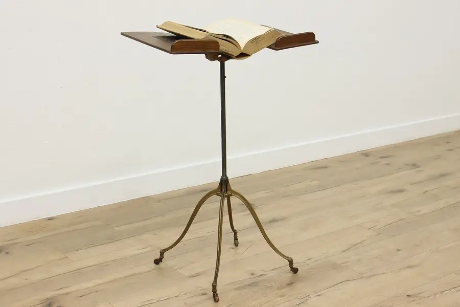 Photo of Victorian Antique Iron Adjustable Bible Book Stand Flanagan