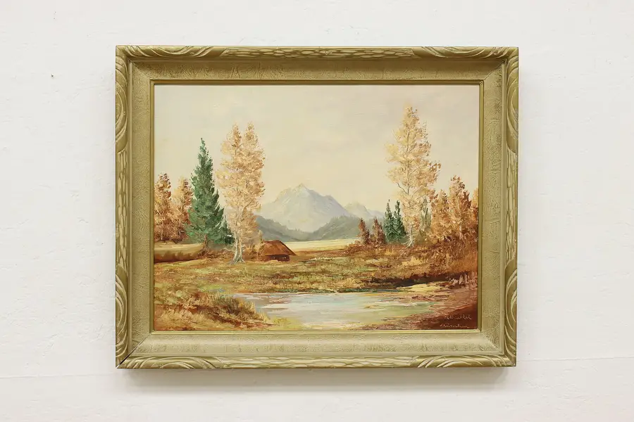Photo of California Mountain Antique Original Painting Wachtel 27.5"