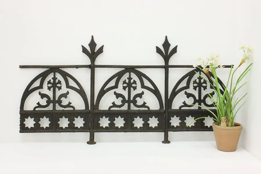 Photo of Victorian Antique Architectural Salvage Iron Balcony Railing