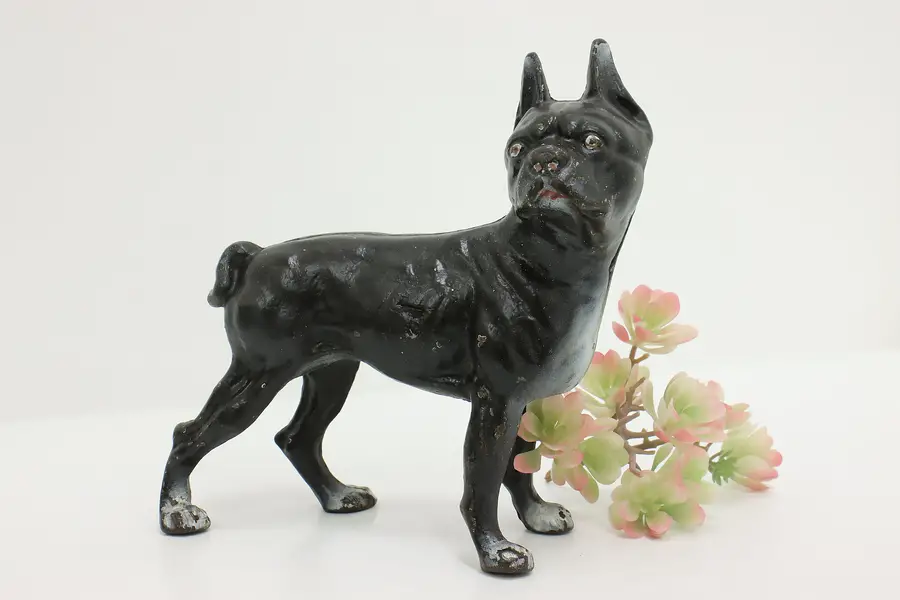 Photo of Farmhouse Vintage Iron Boston Terrier Dog Statue Door Stop