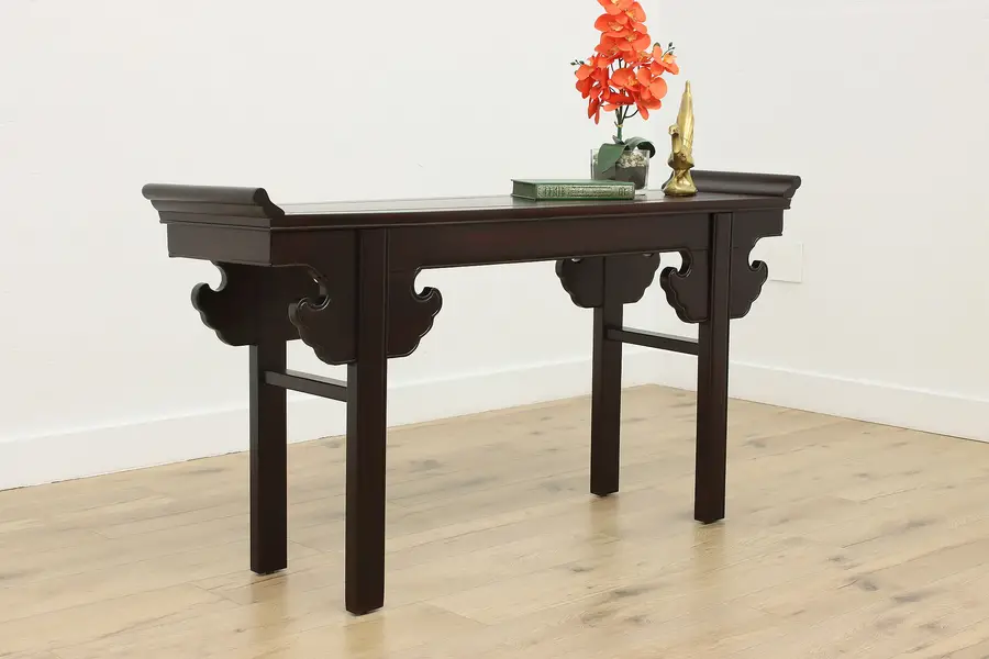 Photo of Chinese Vintage Mahogany Altar Table Sofa TV or Hall Console