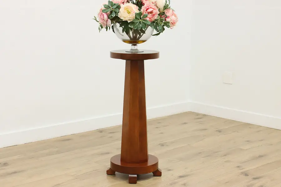 Photo of Arts & Crafts Antique Birch Plant Stand Sculpture Pedestal