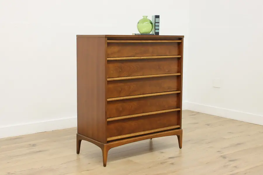 Photo of Midcentury Modern Vintage Walnut Dresser or Tall Chest Lane