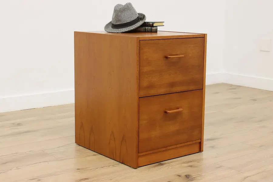 Photo of Midcentury Modern Vintage Teak Office Lateral File Cabinet