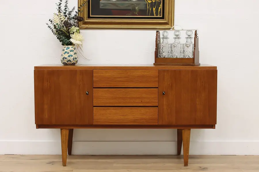 Photo of Midcentury Modern Vintage Teak Credenza TV or Music Console