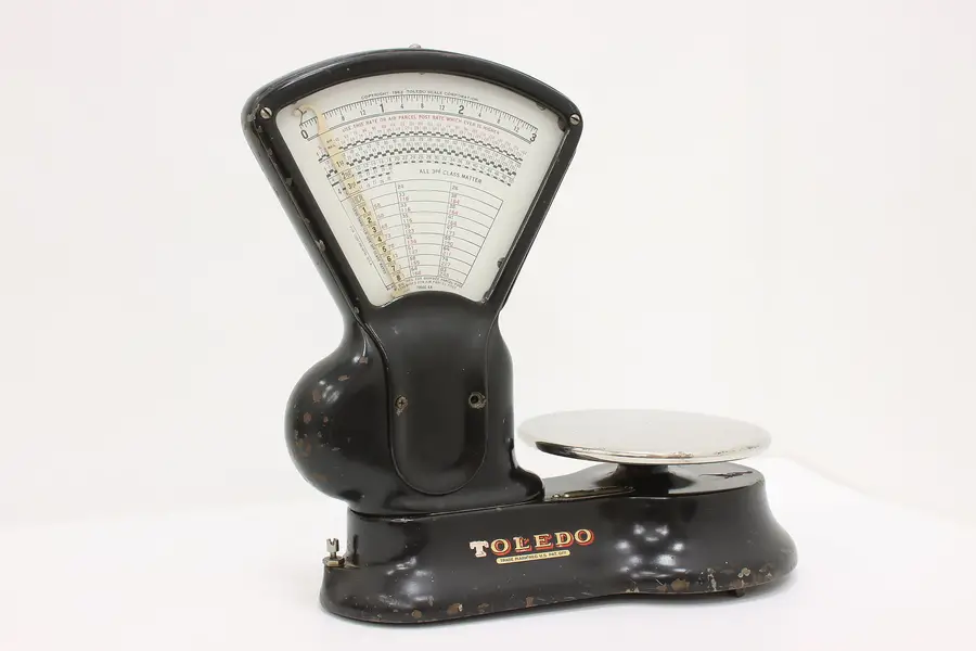 Photo of Industrial Vintage Iron Postal Mail Scale, Toledo