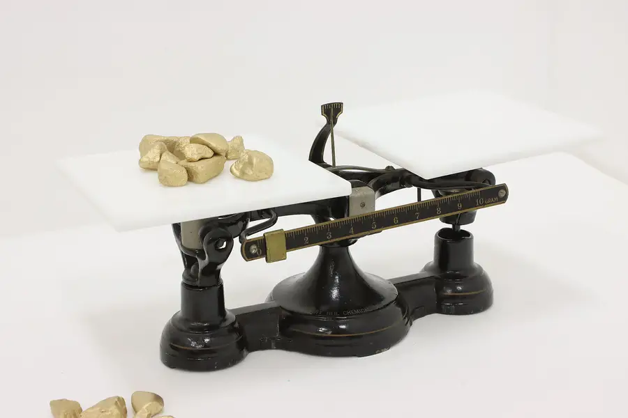 Photo of Industrial Antique Iron Lab, Drug or Pharmacy Scale, Heil