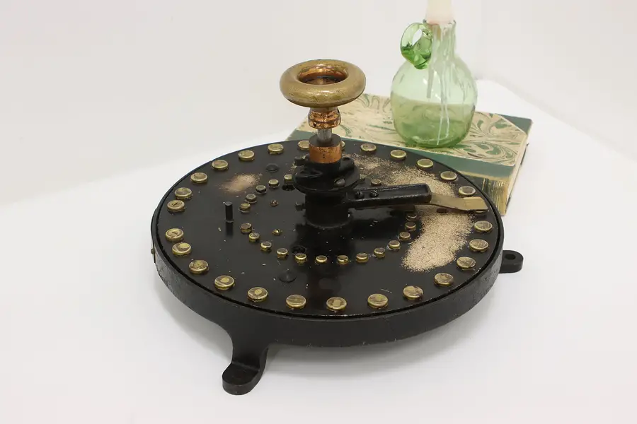 Photo of Industrial Antique Iron & Brass Electric Theater Rheostat GE