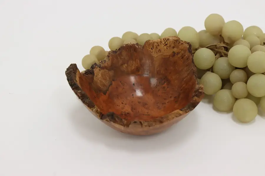 Photo of Cherry Burl Live Edge Jewelry or Trinket Bowl S Miller