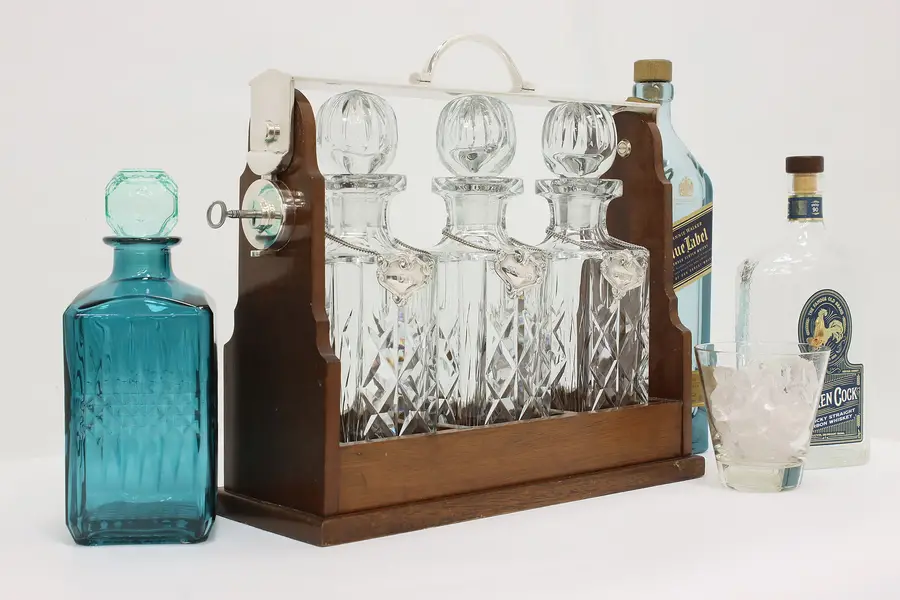 Photo of Tantalus Antique Crystal English Decanter Set Vogel Brierley