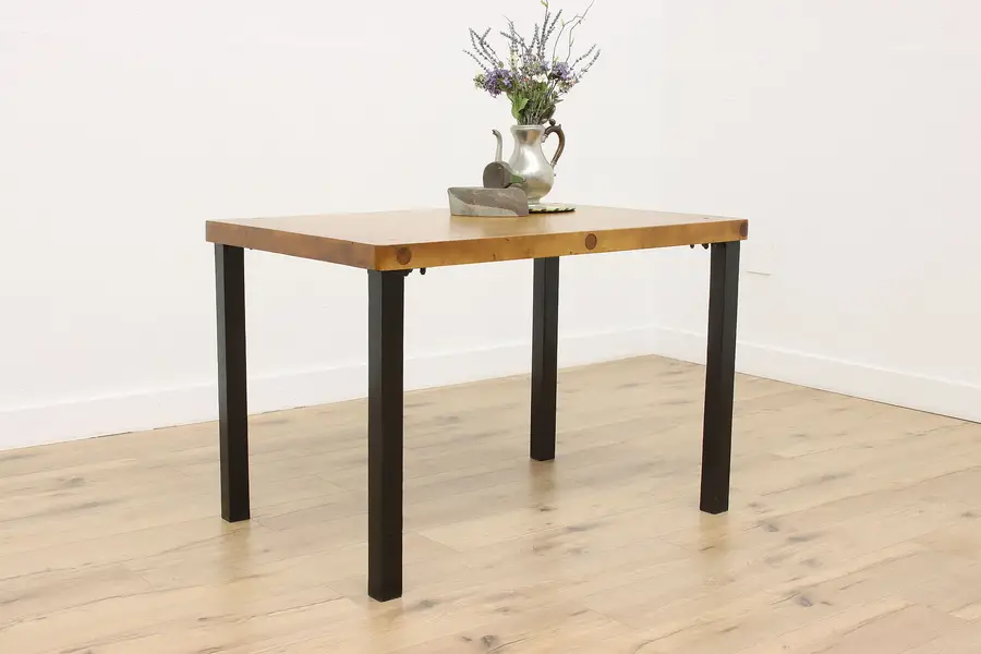 Photo of Industrial Farmhouse Butcher Block Top Dining Table or Desk