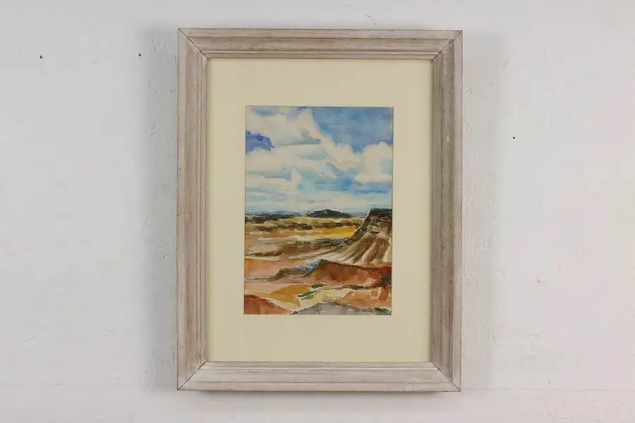 Photo of Desert Canyon Vintage Original Watercolor, Maliner 23"