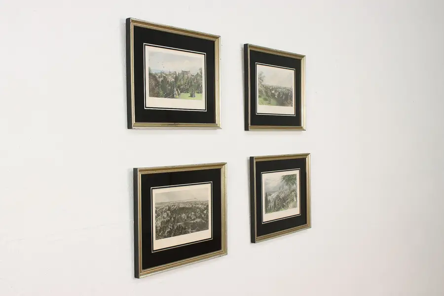 Photo of Set of 4 Engravings Cleveland Providence Cincinnati Buffalo