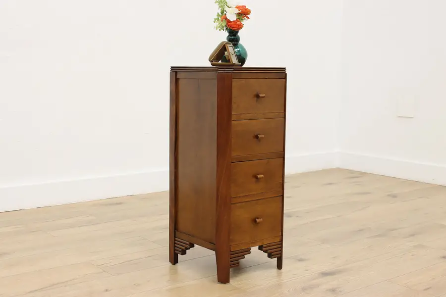Photo of Night Stand Vintage 1940s Birch End Table
