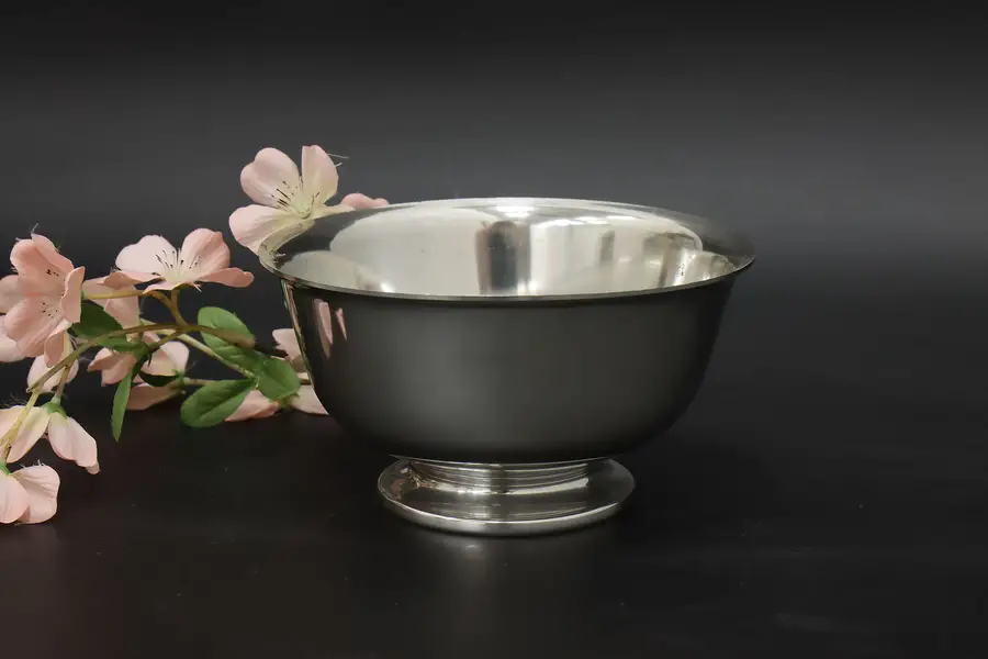 Photo of Traditional Vintage Pewter Bowl after Paul Revere, Stieff