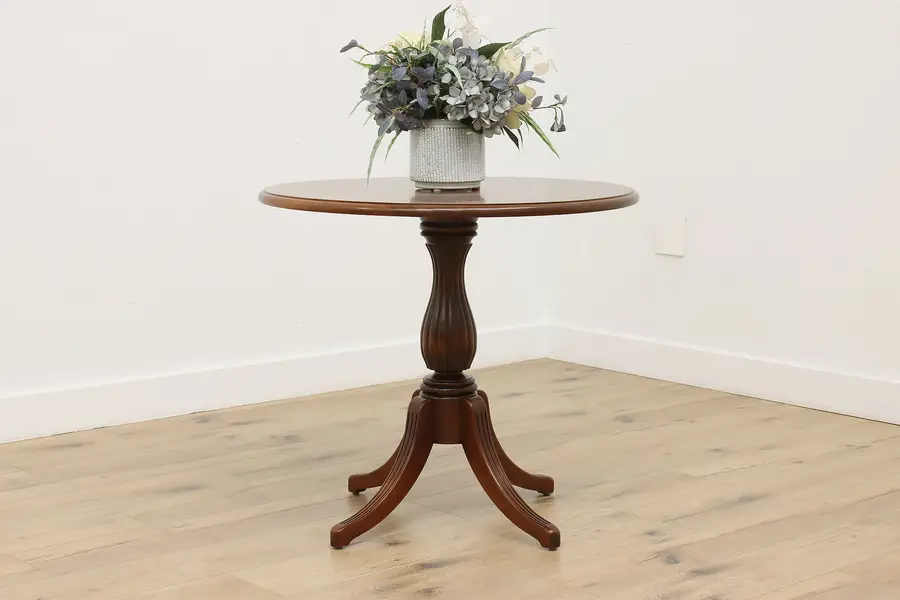 Photo of Vintage Birch Entry Lamp or Hall Table, Nichols & Stone