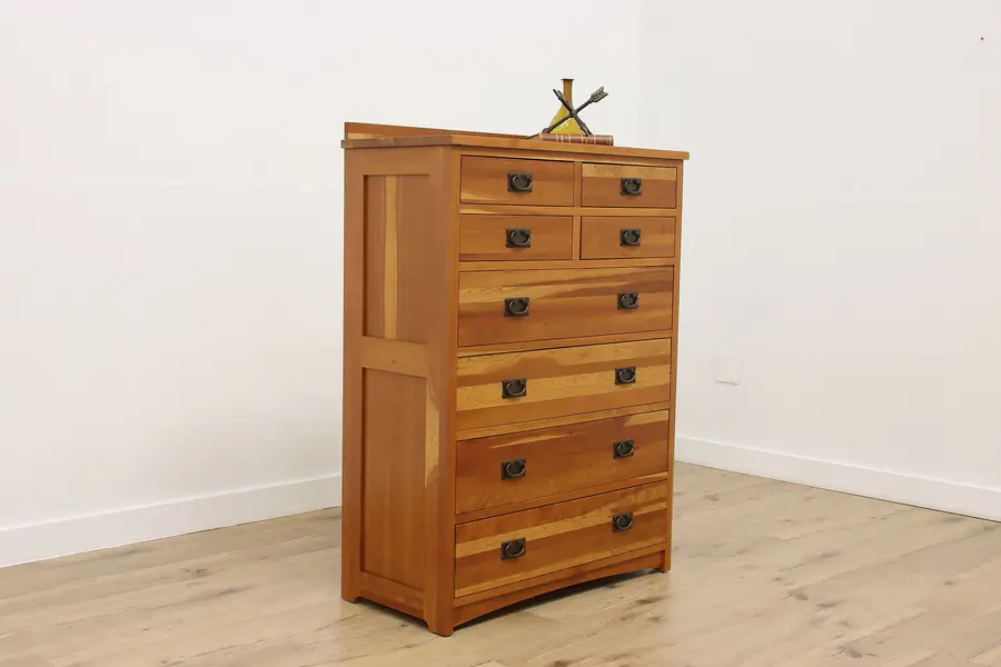 Photo of Arts & Crafts Vintage Cherry Craftsman Tall Dresser or Chest