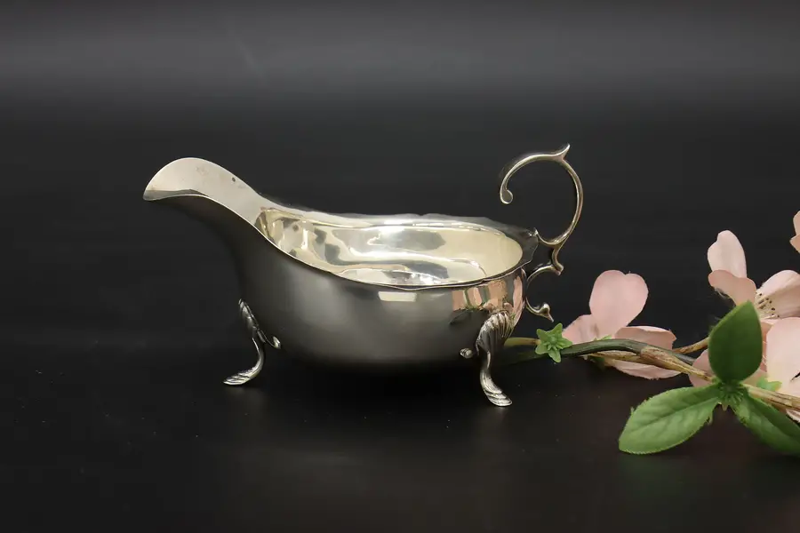 Photo of Victorian Antique English Sterling Silver Mini Sauce Boat