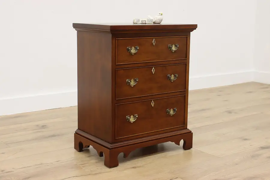 Photo of Mahogany Vintage Chest Nightstand or End Table, Craftique