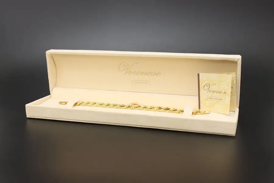 Photo of Veronese Collection 925 Italian Gold Wash Rope Bracelet