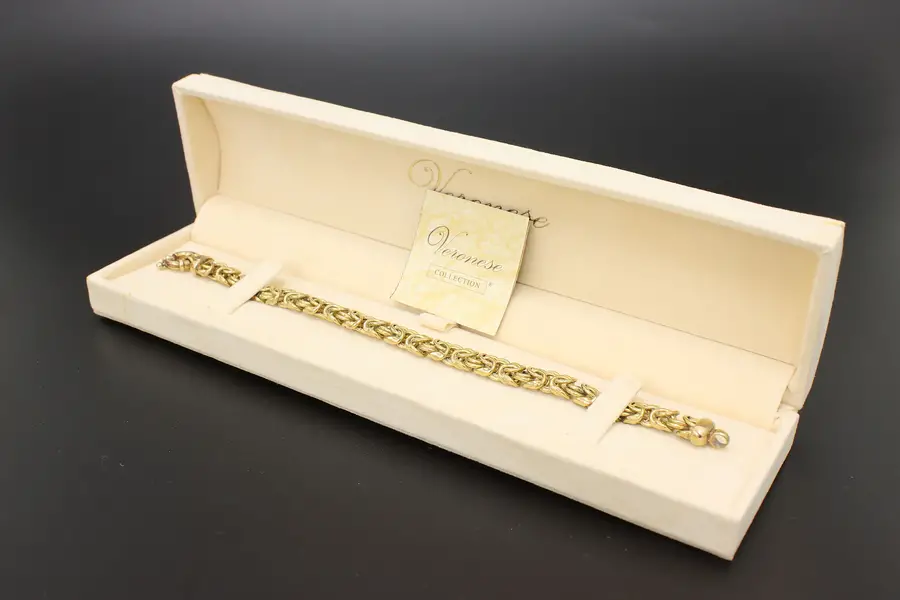 Photo of Veronese Collection 925 Italy Gold Wash Byzantine Bracelet