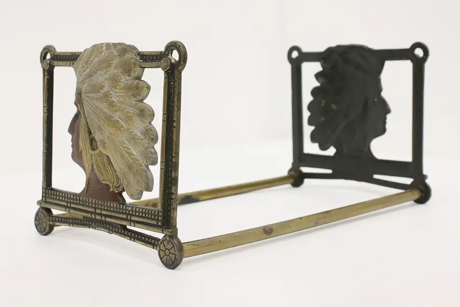 Photo of Art Nouveau Antique Iron Indian Chief Adjustable Book Holder