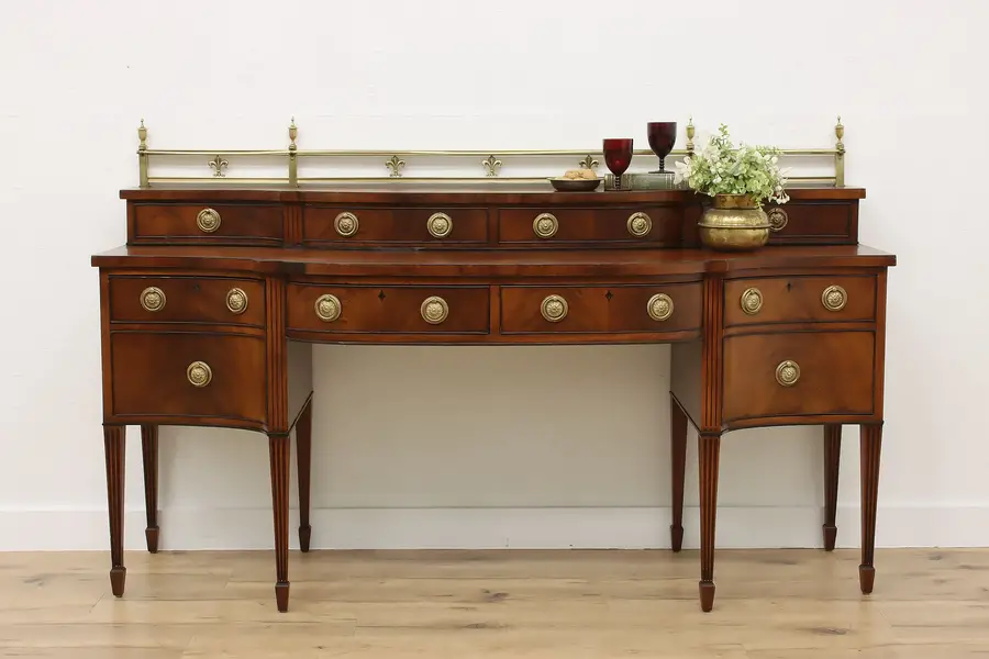 Photo of Georgian Antique English Mahogany Sideboard Buffet or Server