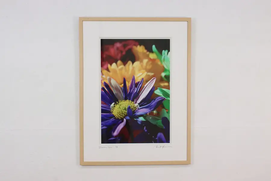 Photo of Flowers Vintage Art Photograph Numbered & Signed 41.5"