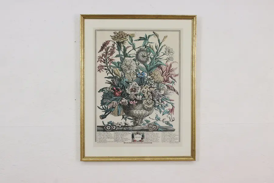 Photo of Autumn Antique Flower Seed Catalog Print after Furber 29.5"