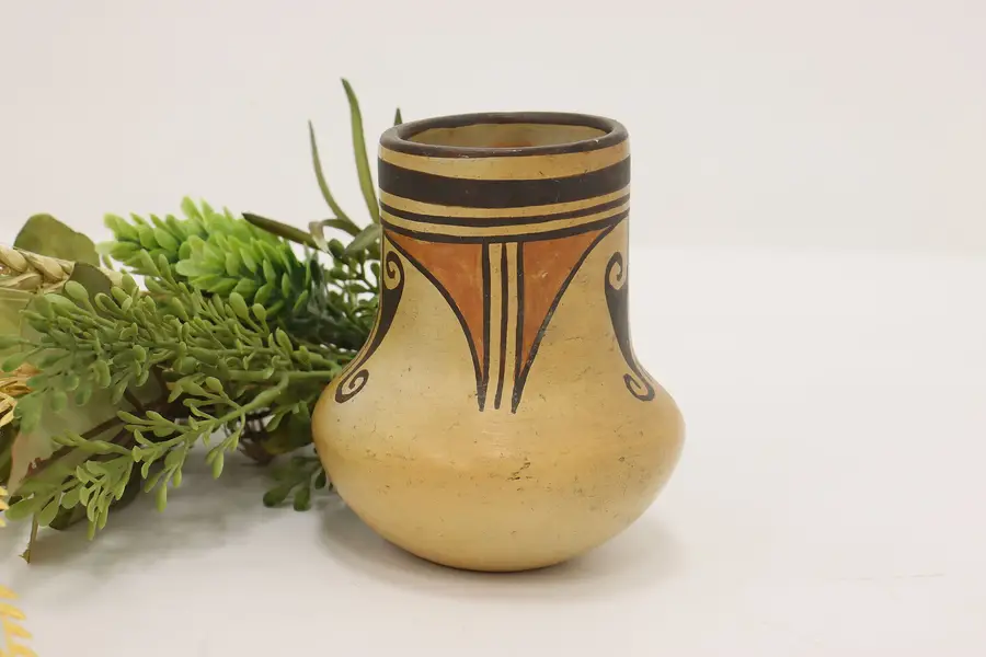 Photo of Southwest Indigenous Vintage Hand Painted Pottery Vase