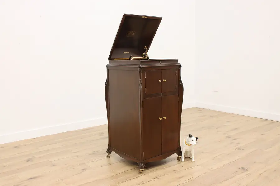 Photo of Victrola Record Player Antique Mahogany Phonograph VV-XVI