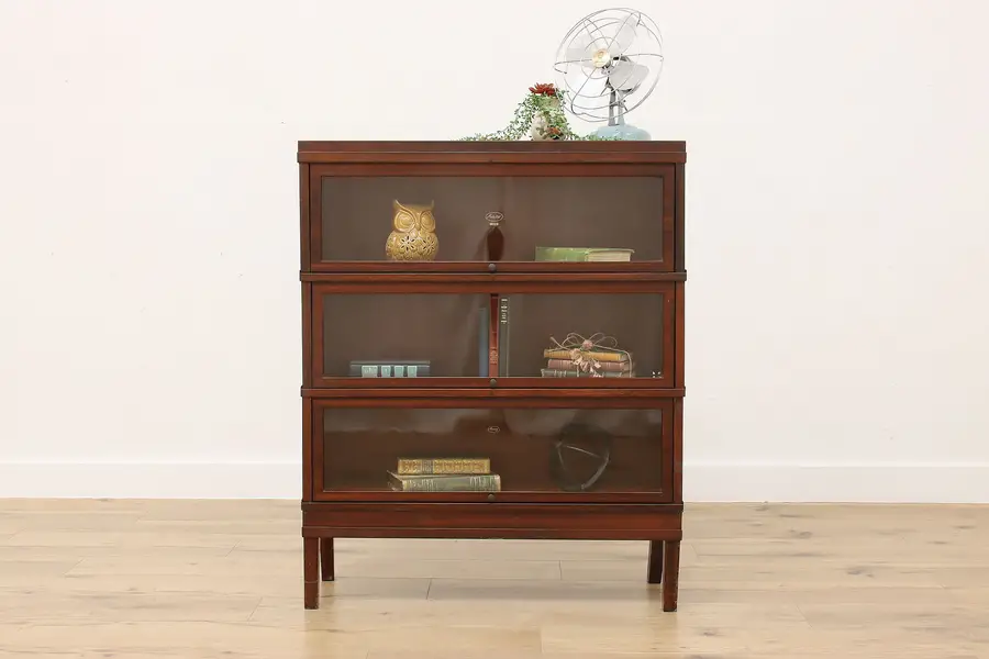 Photo of Traditional Antique Grain Painted Stacking Bookcase Macey